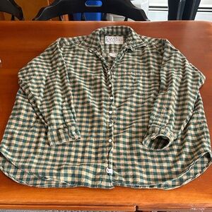 Frank and Eileen Shirley shirt in green and tan